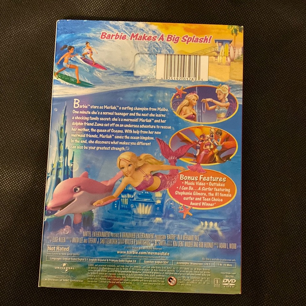 Barbie DVD “A Mermaid Tale” - used - Picture 2 of 4